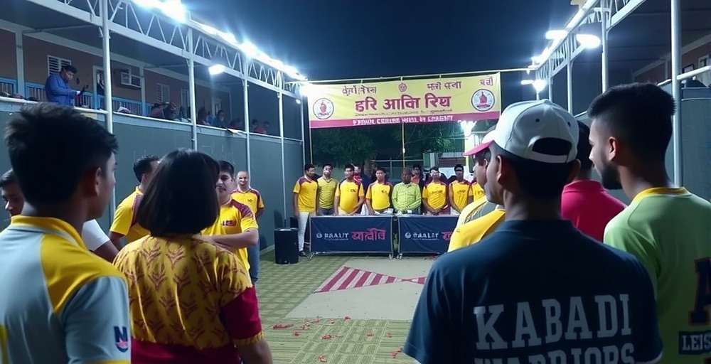 Kabaddi Warriors Community Event Kabaddi Warriors community event showing players gathered for a local tournament with real prizes
