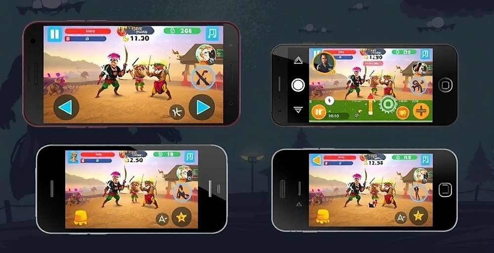 Kabaddi Warriors Device Compatibility Kabaddi Warriors running on various mobile devices showing compatibility with different smartphones